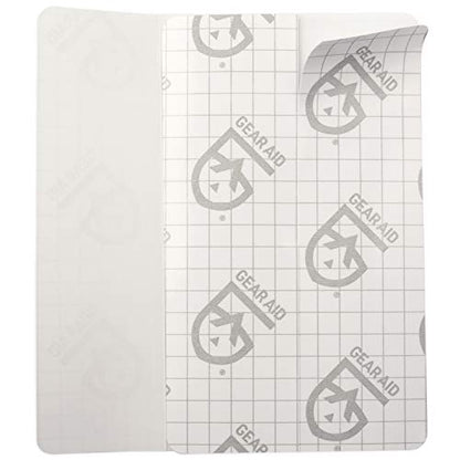 GEAR AID Tenacious Tape Flex Heavy Duty Patches for Fixing Holes and Rips in Outdoor Fabrics, Vinyl, Pool and Snow PVC Inflatables, Peel-and-Stick, Clear, Two 3" x 5" Patches - style: 1 Pack