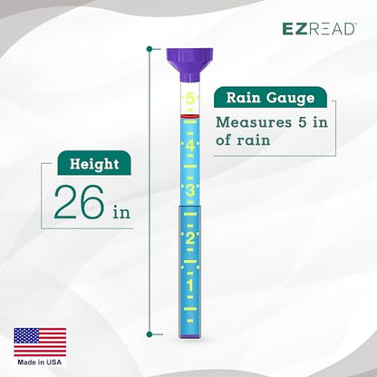 Headwind EZRead 26” Giant Professional Outdoor rain Gauge, USA Made Heavy Duty All Weather Freeze Proof mountable with Float, Violet (820-0032) - color: Violet, size: 26-Inch