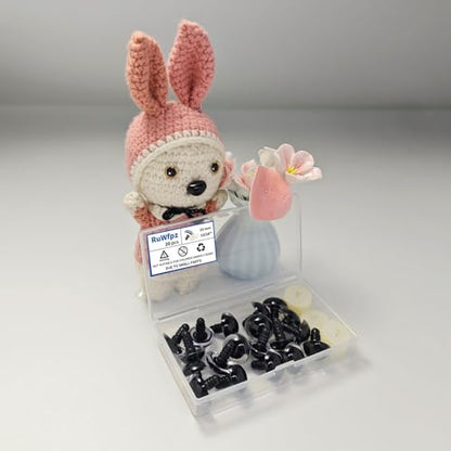 RuWfpz Safety Eyes for Crocheting Amigurumi Glitter 20mm Large 5 Colors - size: 20 mm