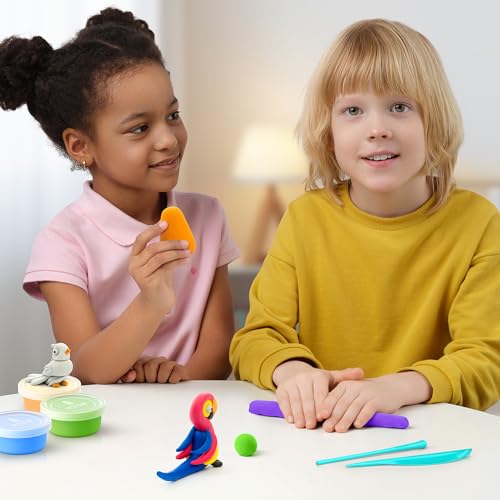 HEY CLAY Birds Air Dry Clay for Kids 15 cans Craft Аges 4-8 - color: Birds