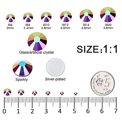 3792pcs Rainbow AB Flatback Rhinestones for Bedazzling - color: Rainbow AB