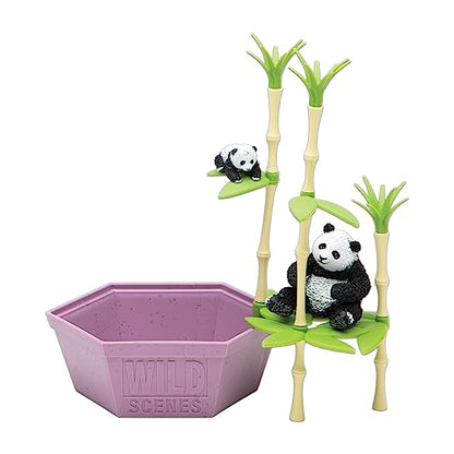 Wild Scenes Pandas' Bamboo Forest - Grow & Play Kit Environmentally Friendly Wildlife Conservation Toy - Animal Playset for Kids Ages 4 and Up - style: Pandas' Bamboo Forest