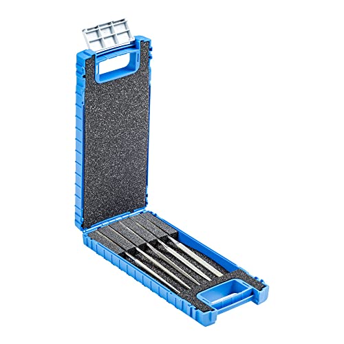 PFERD Diamond Needle File Set, 5-Piece, Grit Size D 126, 5-1/2 inch, in Durable Plastic Box, 04025 – for Universal Use in Tool Making - style: Fine Cut