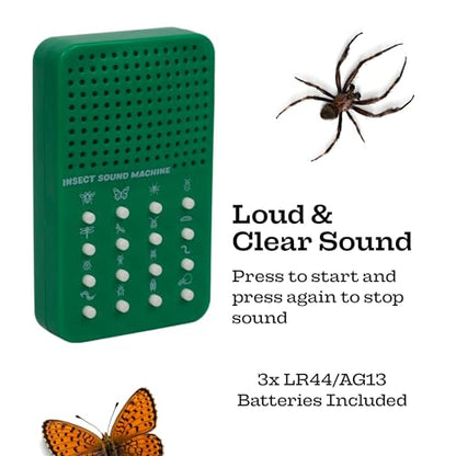 Insect Noisemaker with 16 Sounds, Buzzes, Cricket Chirps, Hisses - Portable Bug Electronic Sound - Insect Themed Sound Effects Board for Kids, Birthday Noise Maker Toy Gift Insectos De Juguete