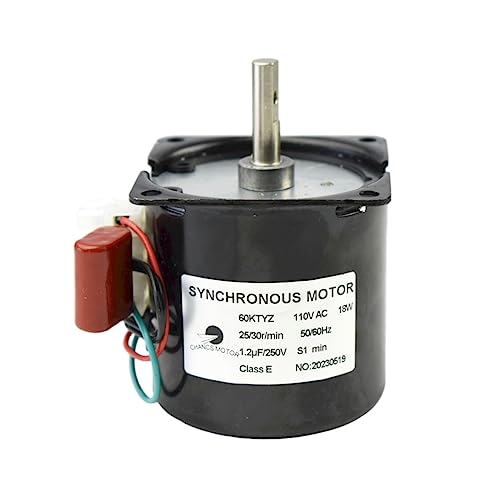 CHANCS Permanent Magnet Synchronous Gearbox Motor 60KTYZ 110V 25-30RPM CW/CCW Synchronous Reduction Motor - size: 100V-127V, style: 25/30RPM