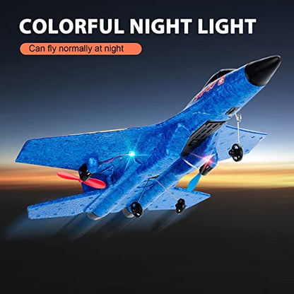 SU-27 RC Airplane for Kids Adults Beginners Fighter Jet Ready To Fly - color: Blue Su27