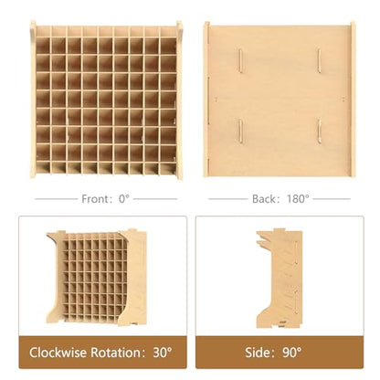 Large Capacity Plastic Model Tool Storage Paint Rack - Holds 72 Pieces, Compatible with Vallejo Modular Paint Rack, MDF Material, GK12 - size: 72 Holes Vallejo