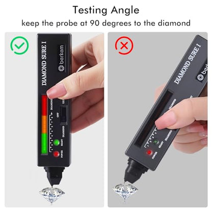 Valkynos Diamond Tester Kit with 60X Loupe & UV Light, Thermal Conductivity - size: Diamond Tester + 60X Jewelry Loupe