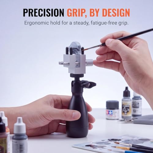 Handheld Mini Vise, Adjustable Bench Vise for Hobby Model Making - style: with handle