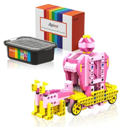 Apitor Robot G STEM Kits- Includes Large Storage, 8 in 1 Electric Building Toys for Kids 6-8 8-10, DIY Educational Construction Science Kit for Girls 6-12 Christmas Birthday Gift - style: Robot G(Storage)