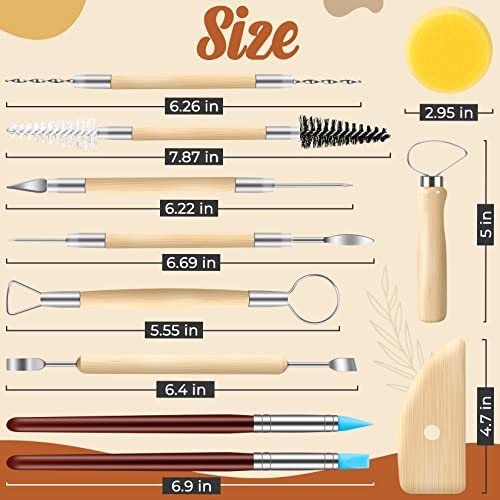 JETMORE 35 Pcs Clay Sculpting Tool Kit, Clay Cutters, Pottery Tools for DIY - color: 35 Pack