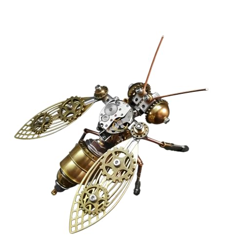 Mechanical Metal 3D Bumblebee Model Kits Puzzle for Adults Insect Steampunk Assembly DIY 150+Pcs 3 Hours Build Time Desk Decor Christmas & Birthday Gift for Hobbyists Men(Bumblebee) - style: Bumblebee