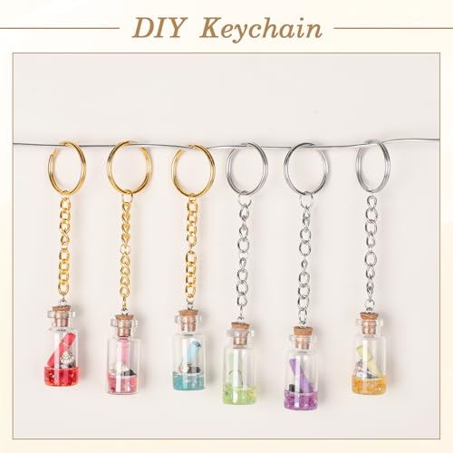1130PCS Keychain Making Kit Jump Rings for Jewelry DIY Supplies Gold/Silver - color: Gold and Silver