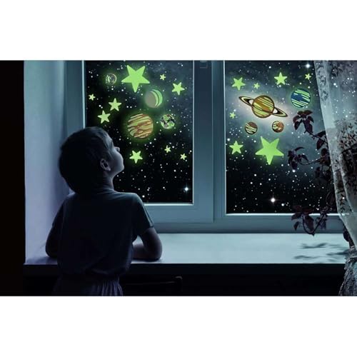 4M Glow Planets & Nova Stars - 20 Glow-in-The-Dark Ceiling & Wall Stick-Ons - size: 20pcs, style: Dark Planets and Nova