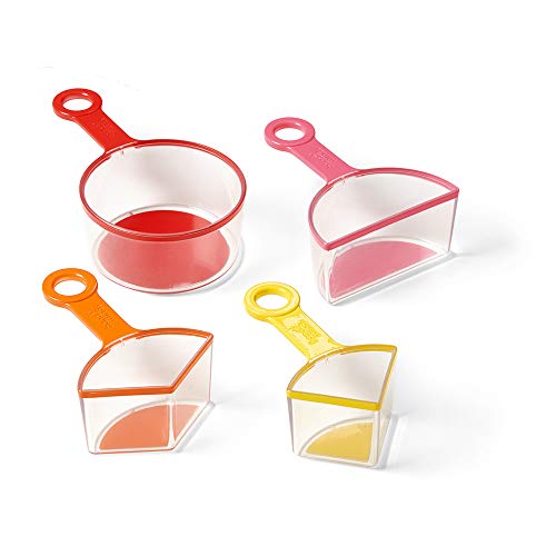 hand2mind Rainbow Fraction Measuring Cups, Kids Montessori Kitchen Tools, Toddler Cooking Tools, Sensory Table Materials, Fraction Manipulatives, Homeschooling Supplies, Easter Baking (Set of 4)