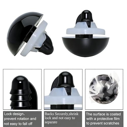 ARTCXC 30Pcs 24mm/0.95inchBlack Solid Plastic Safety Eyes Craft Eyes with Washers for Doll, Puppet, Plush Animal DIY Making - size: 24mm(0.95inch)