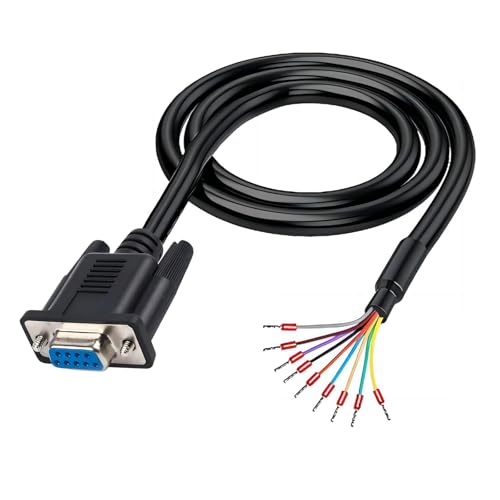 5Ft 1.5m 26AWG DB9 Female RS232 9 Pin Serial Extension Cable - style: Female