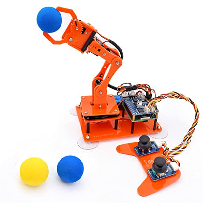 Adeept 5-DOF Robotic Arm Kit, Programmable DIY Coding STEM Kits for RPi - color: Orange