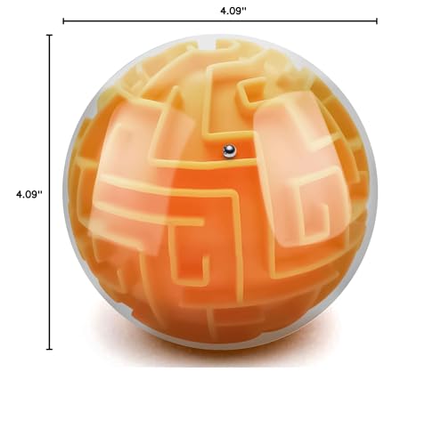 3D Maze Ball Puzzle Games Toys for Kids Age 6 7 8+ Boys Girls Gifts Ideas - color: Orange