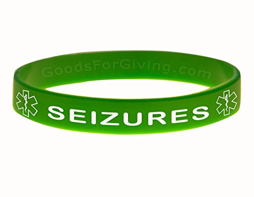 Seizures ID Bracelet Wristbands - color: 5 Pack, size: 7 Inches - Youth