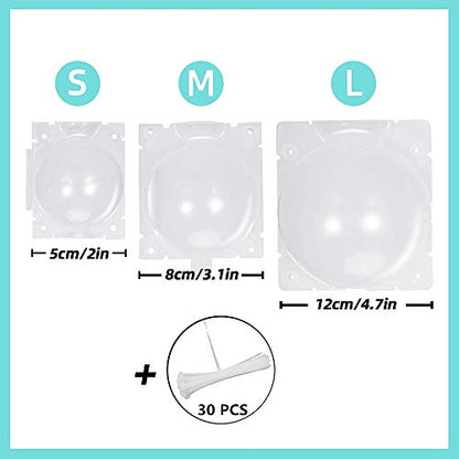 Air Layering pods, Reusable Plant Rooting Device Plant Rooting Grow Box High Pressure Propagation Ball Grafting Device Botany Root Controller Garden Plant Rooter Box (2S+2M+2L, Transparent) - color: Transparent, size: Small x2+Medium x2+Large x2