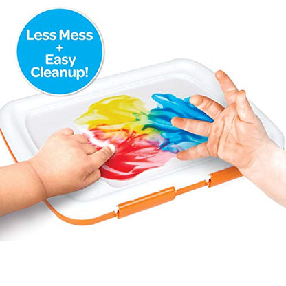 Crayola Mess Free Finger Painting Station – Washable Finger Paint for Toddlers, Spring Arts & Crafts Set, Sensory Activity, Travel Toy, Ages 1+ - size: 1 Count (Pack of 1), style: Fingerpaints