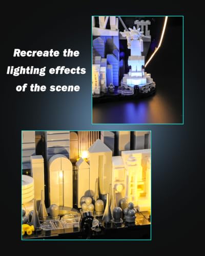 LED Lighting Set Compatible with Lego 21066 New York City – The Big Apple Set, DIY Light Up Kit for 21066 Building Blocks Model (Building Sets Not Included) - style: 21066 New York City – The Big Apple Set