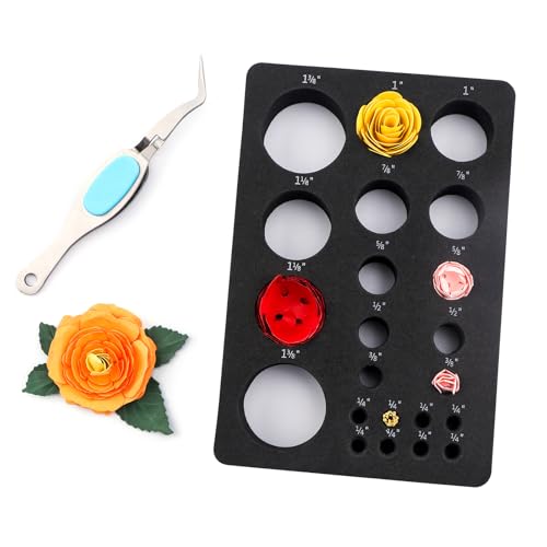 BAOFALI 11 Pcs/Set Paper Flower Shaping Making Tool Set; All-in-One Paper Sculpting Tool Kit & Die Brush; Flower Mold Tray; Paper Blossom Tools for Creating Dimensional Flowers; Die Cleaning Tool - color: 11pcs/Set Tool Kit