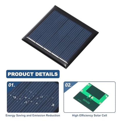 MECCANIXITY 8Pcs 2.5V 0.25W 100mA Mini Solar Panels, Small Solar Photovoltaic Power Cells Charge DIY Electric Toy Materials Kits - style: 2.5V 0.25W 0.1A