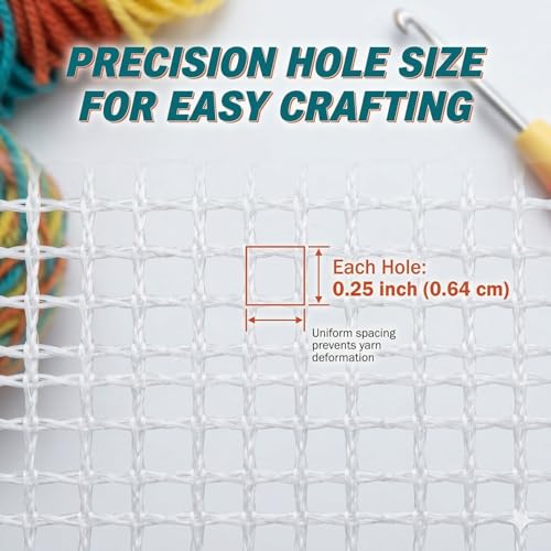 59 x 39 Inch Extra Large Blank Latch Hook Canvas - Durable Shape-Retaining Mesh Cloth for DIY Rug Making, Tapestry & Pillow - Crochet Knitting Grid Fabric Craft Supplies (59x39in Mesh) - color: 59x39in Mesh