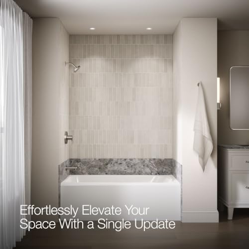 KOHLER TS35322-4G-BN, Elate Rite-Temp Tub and Shower Trim with Single Function 1.75 GPM Showerhead, Vibrant Brushed Nickel, Stylish Tub and Shower Fixture, High Performance - color: Vibrant Brushed Nickel, size: 1.75 GPM