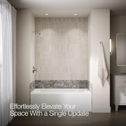 KOHLER TS35322-4G-BN, Elate Rite-Temp Tub and Shower Trim with Single Function 1.75 GPM Showerhead, Vibrant Brushed Nickel, Stylish Tub and Shower Fixture, High Performance - color: Vibrant Brushed Nickel, size: 1.75 GPM