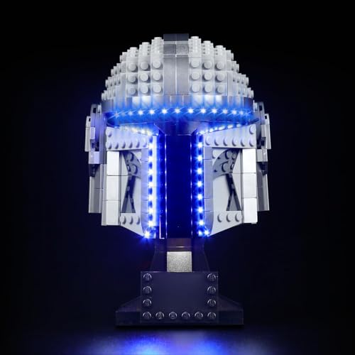 VONADO LED Light Kit Compatible with LEGO The Mandalorian Helmet 75328 (Lights Only, No Models) Creative Lighting Set Accessories Compatible with LEGO 75328 Building Set - style: Light Compatible with Lego Mandalorian Helmet 75328