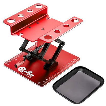 RC Stand Lift Lower Adjustable w/Screw Tray for 1/8 1/10 1/12 RC Car, Red - color: Red
