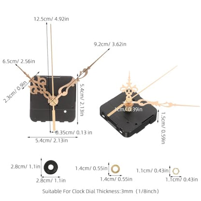 SUPVOX Counter Clockwise Clock Mechanism Replacement Kit with Hands Reverse Wall Clock Movement for DIY Creative Projects 2.16 X 2.16 X 1.18 in