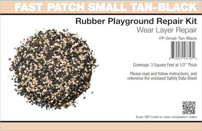 Fast Patch Poured-in-Place Surfacing Repair Kit Fix Rubber Playground (Tan/Black, Small) - color: Tan/Black, size: Small