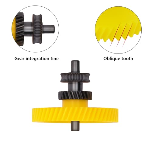 Upgrade Hardened Steel Extruder Gear Assembly for Bambu Lab P1P, P1S, X1C, X1E, Oblique Tooth Nano Coating Hardened Steel Extruder Dual Gears Kit for X1/P1 Series - style: for X1/P1