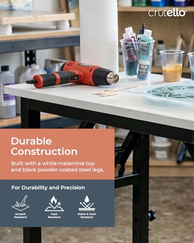 Crutello Resin Leveling Table, 24 x 16 Inch - Folding Craft Table