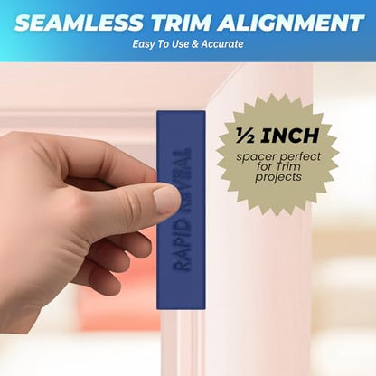 Rapid Reveal - Trim Reveal Tools - 1/8", 3/16", 1/4", 3/8", 1/2", 3/4" - Precision Trim Gauges - Door Reveal Marking Tools - Accurate Jamb Marking - Finish Carpentry DIY - Made in the USA (6 Pack) - size: 1/8-3/4 Inch (6 Pack)