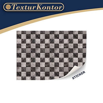 3 Sheets Self Adhesive Floor Tiles for Dollhouse 1:12 Scale (Checkerboard Pattern Marble) - style: Checkerboard Pattern Marble
