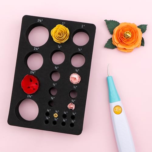 BAOFALI 13 Pcs/Set All-in-One Paper Sculpting Tool Kit & Die Brush; Paper Flower Shaping Making Tool Set; Flower Mold Tray; Paper Blossom Tools for Creating Dimensional Flowers; Die Cleaning Tool - color: 13pcs/Set Tool Kit