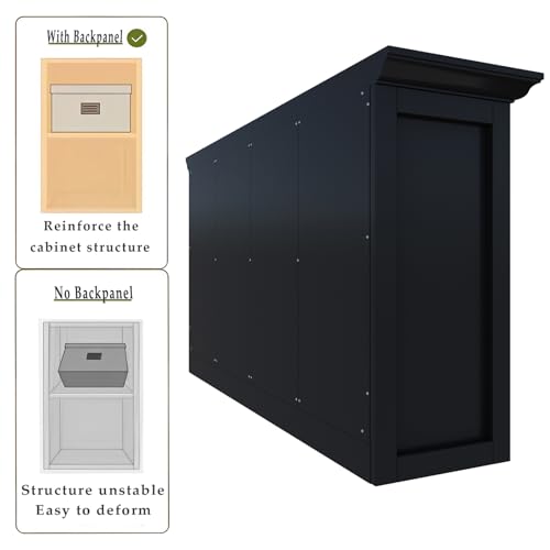 OSCHF 8-Cube Open Bookcase with Base, 2-Tier Low Cabinet, Black - color: Black, size: 8-Cube