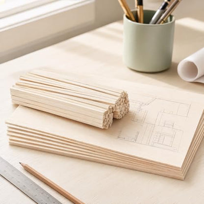 150pc Balsa Wood Kit with Sticks & Sheets