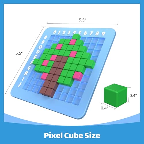 STEM Toys Pixel Art Kit for Kids - Arts and Crafts Gift for Boys & Girls 5+