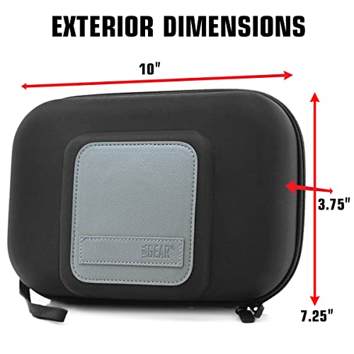 USA Gear Diabetic Travel Case with 3 Removeable Pouches - Hard Shell Glucose Monitor Case fits Blood Sugar Monitor, Sugar Test Strips Kit, Lancets, Insulin Pens & more Diabetes Supplies - color: Black