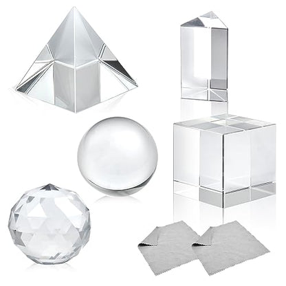 K9 Optical Crystal Photography Prism Set for Teaching Playing, 5 Pack