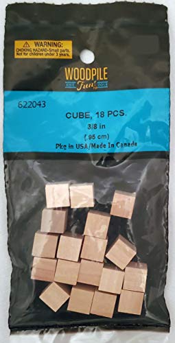 Mini Wooden Cubes 3/8" Pkg of 18