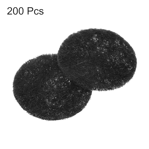 HARFINGTON 200pcs Round Felt Circles, 10mm 3/8" Pre Cut Felt Craft Pads Non-Woven Mini Felt Fabric Circles for DIY Sewing Handcraft Cut Projects Craft Finishing, Black - color: Black, size: 10mm