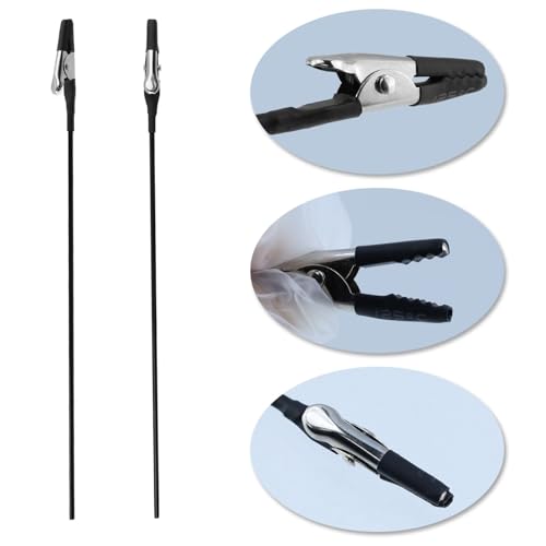 Antrader Model Painting Alligator Clip Stick with Rubber Tips,30Pcs - color: All Black
