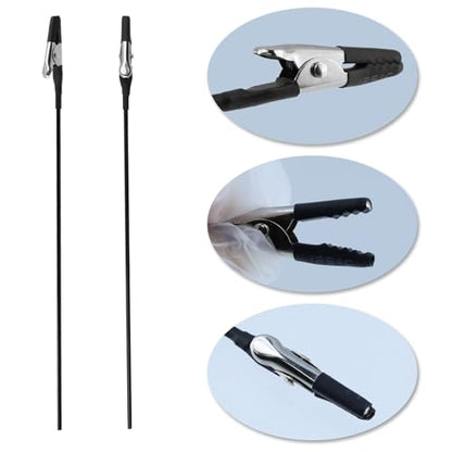 Antrader Model Painting Alligator Clip Stick with Rubber Tips,30Pcs - color: All Black